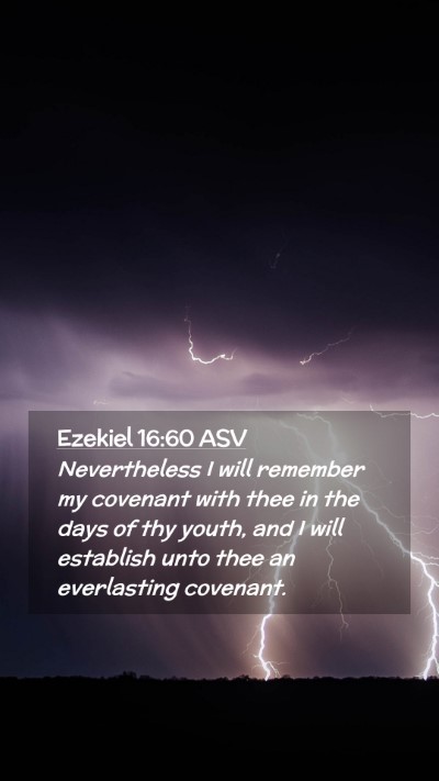 Picture 02 - Ezekiel 16:60 ASV Mobile Phone Wallpaper - Nevertheless I will remember my covenant with - Mobile Bible Verse Wallpaper