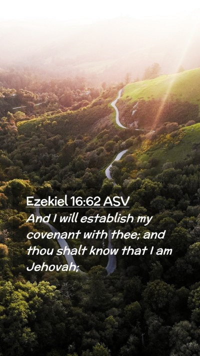 Picture 02 - Ezekiel 16:62 ASV Mobile Phone Wallpaper - And I will establish my covenant with thee; and - Mobile Bible Verse Wallpaper