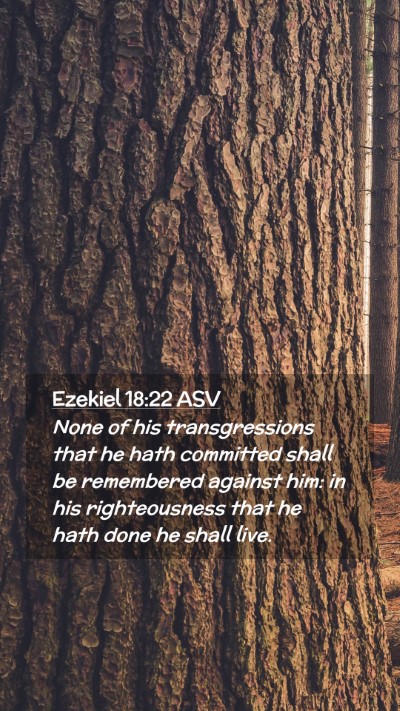 Picture 02 - Ezekiel 18:22 ASV Mobile Phone Wallpaper - None of his transgressions that he hath committed - Mobile Bible Verse Wallpaper