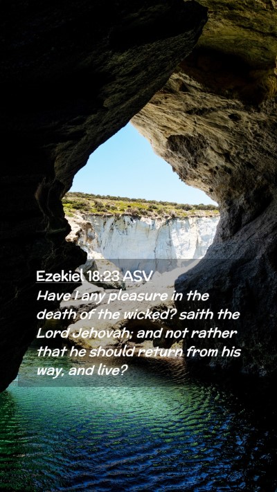 Picture 02 - Ezekiel 18:23 ASV Mobile Phone Wallpaper - Have I any pleasure in the death of the wicked? - Mobile Bible Verse Wallpaper