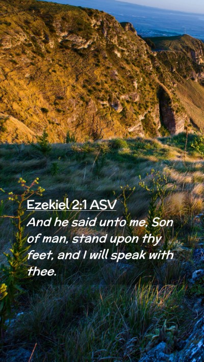 Picture 02 - Ezekiel 2:1 ASV Mobile Phone Wallpaper - And he said unto me, Son of man, stand upon thy - Mobile Bible Verse Wallpaper