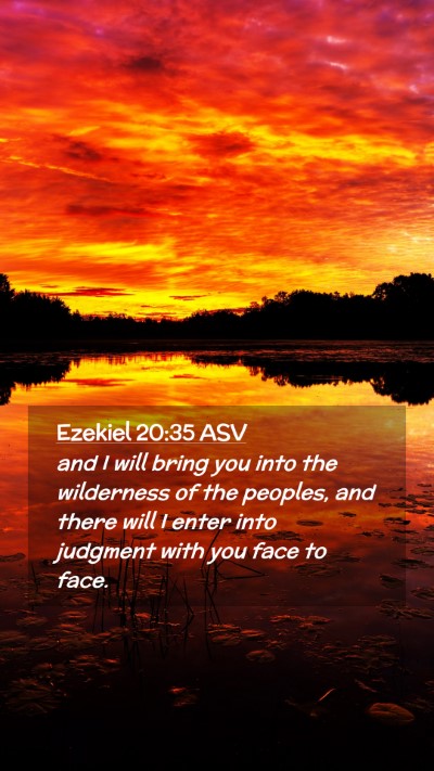 Picture 02 - Ezekiel 20:35 ASV Mobile Phone Wallpaper - and I will bring you into the wilderness of the - Mobile Bible Verse Wallpaper
