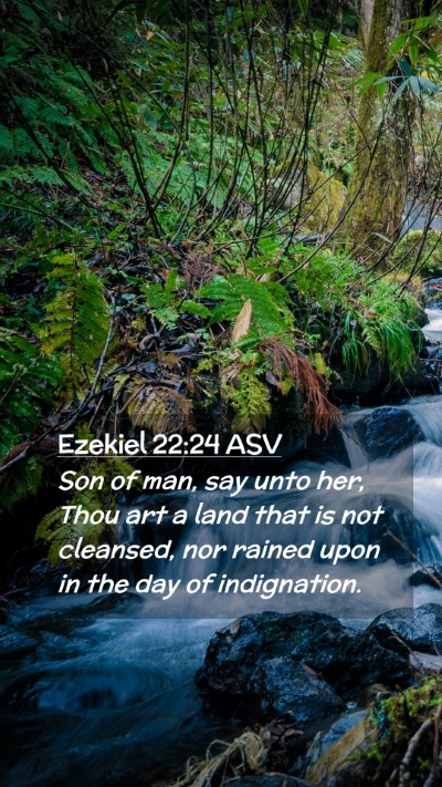 Picture 02 - Ezekiel 22:24 ASV Mobile Phone Wallpaper - Son of man, say unto her, Thou art a land that is - Mobile Bible Verse Wallpaper