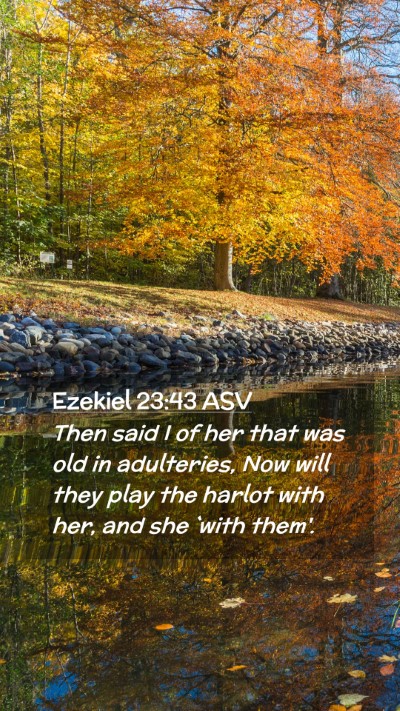 Picture 02 - Ezekiel 23:43 ASV Mobile Phone Wallpaper - Then said I of her that was old in adulteries, - Mobile Bible Verse Wallpaper