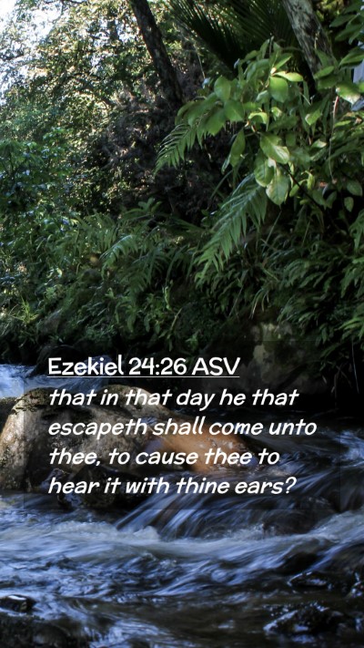 Picture 02 - Ezekiel 24:26 ASV Mobile Phone Wallpaper - that in that day he that escapeth shall come unto - Mobile Bible Verse Wallpaper