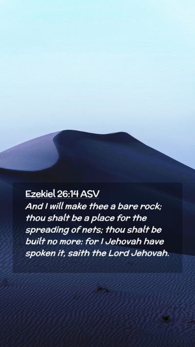 Picture 02 - Ezekiel 26:14 ASV Mobile Phone Wallpaper - And I will make thee a bare rock; thou shalt be a - Mobile Bible Verse Wallpaper