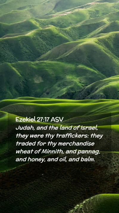 Picture 02 - Ezekiel 27:17 ASV Mobile Phone Wallpaper - Judah, and the land of Israel, they were thy - Mobile Bible Verse Wallpaper