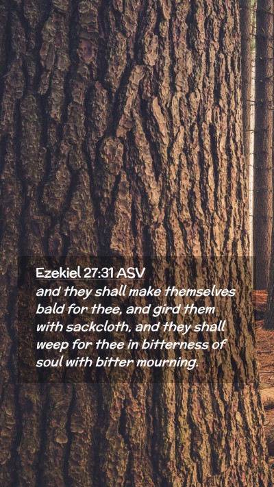Picture 02 - Ezekiel 27:31 ASV Mobile Phone Wallpaper - and they shall make themselves bald for thee, and - Mobile Bible Verse Wallpaper