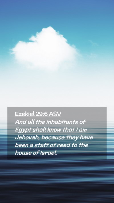 Picture 02 - Ezekiel 29:6 ASV Mobile Phone Wallpaper - And all the inhabitants of Egypt shall know that - Mobile Bible Verse Wallpaper