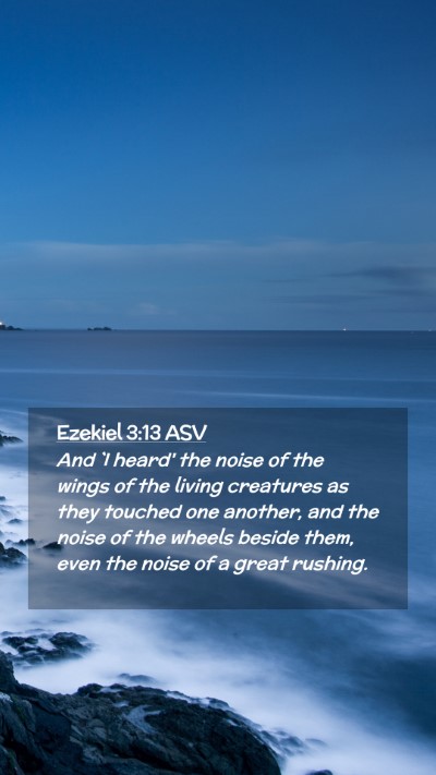 Picture 02 - Ezekiel 3:13 ASV Mobile Phone Wallpaper - And `I heard' the noise of the wings of the - Mobile Bible Verse Wallpaper