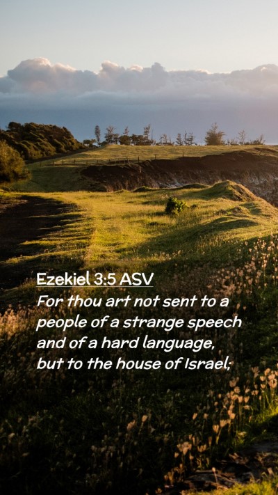 Picture 02 - Ezekiel 3:5 ASV Mobile Phone Wallpaper - For thou art not sent to a people of a strange - Mobile Bible Verse Wallpaper