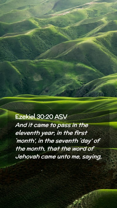Picture 02 - Ezekiel 30:20 ASV Mobile Phone Wallpaper - And it came to pass in the eleventh year, in the - Mobile Bible Verse Wallpaper