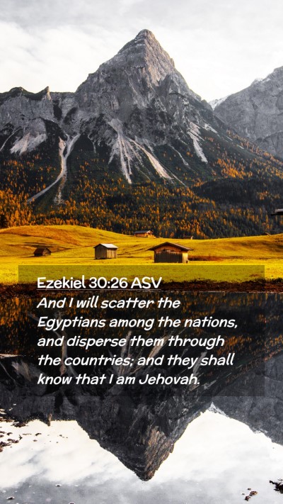 Picture 02 - Ezekiel 30:26 ASV Mobile Phone Wallpaper - And I will scatter the Egyptians among the - Mobile Bible Verse Wallpaper