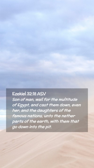 Picture 02 - Ezekiel 32:18 ASV Mobile Phone Wallpaper - Son of man, wail for the multitude of Egypt, and - Mobile Bible Verse Wallpaper