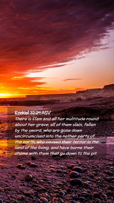 Picture 02 - Ezekiel 32:24 ASV Mobile Phone Wallpaper - There is Elam and all her multitude round about - Mobile Bible Verse Wallpaper