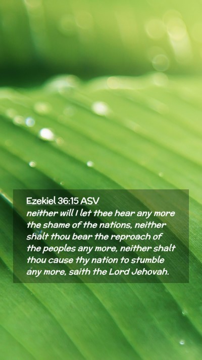 Picture 02 - Ezekiel 36:15 ASV Mobile Phone Wallpaper - neither will I let thee hear any more the shame - Mobile Bible Verse Wallpaper