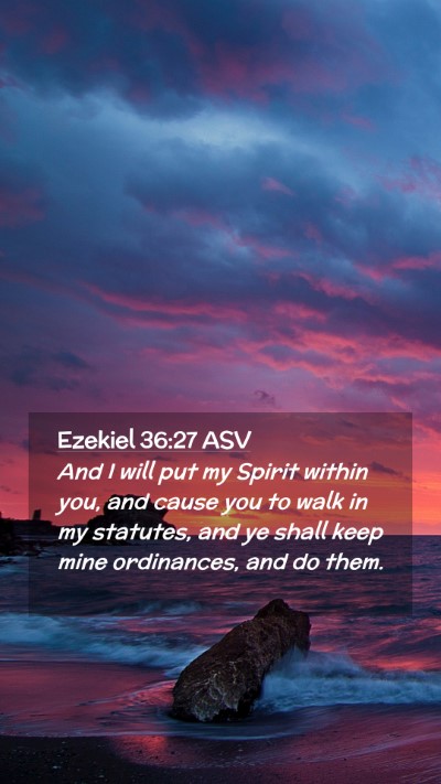 Picture 02 - Ezekiel 36:27 ASV Mobile Phone Wallpaper - And I will put my Spirit within you, and cause - Mobile Bible Verse Wallpaper