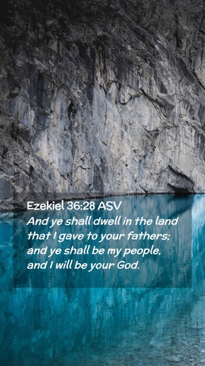 Picture 02 - Ezekiel 36:28 ASV Mobile Phone Wallpaper - And ye shall dwell in the land that I gave to - Mobile Bible Verse Wallpaper