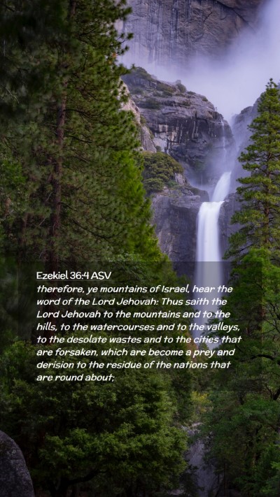 Picture 02 - Ezekiel 36:4 ASV Mobile Phone Wallpaper - therefore, ye mountains of Israel, hear the word - Mobile Bible Verse Wallpaper