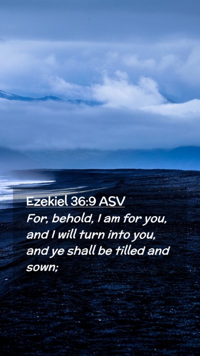 Picture 02 - Ezekiel 36:9 ASV Mobile Phone Wallpaper - For, behold, I am for you, and I will turn into - Mobile Bible Verse Wallpaper