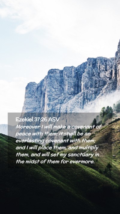 Picture 02 - Ezekiel 37:26 ASV Mobile Phone Wallpaper - Moreover I will make a covenant of peace with - Mobile Bible Verse Wallpaper