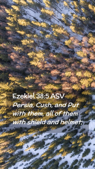Picture 02 - Ezekiel 38:5 ASV Mobile Phone Wallpaper - Persia, Cush, and Put with them, all of them with - Mobile Bible Verse Wallpaper