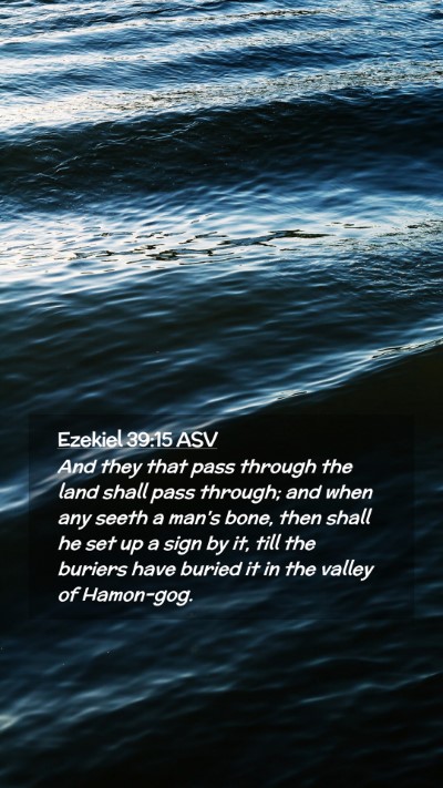 Picture 02 - Ezekiel 39:15 ASV Mobile Phone Wallpaper - And they that pass through the land shall pass - Mobile Bible Verse Wallpaper
