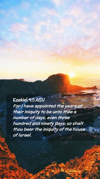 Picture 02 - Ezekiel 4:5 ASV Mobile Phone Wallpaper - For I have appointed the years of their iniquity - Mobile Bible Verse Wallpaper