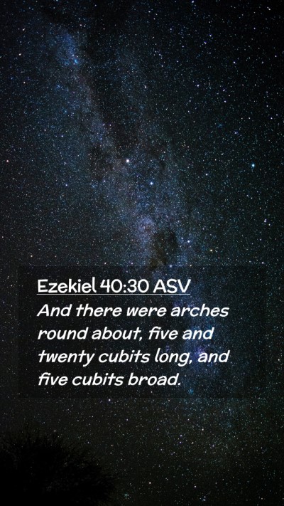 Picture 02 - Ezekiel 40:30 ASV Mobile Phone Wallpaper - And there were arches round about, five and - Mobile Bible Verse Wallpaper
