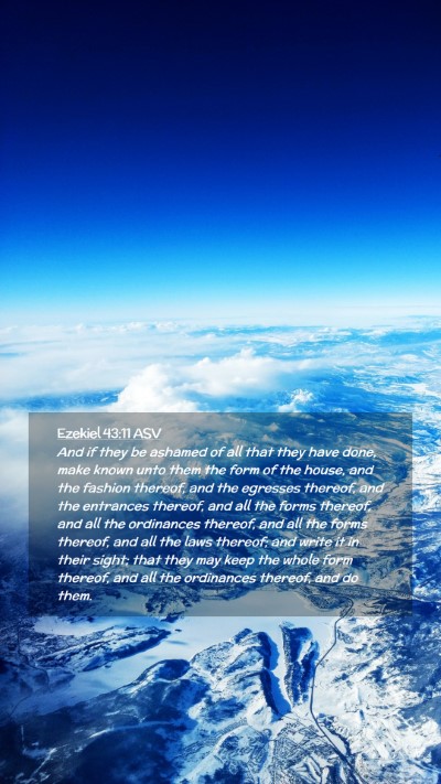 Picture 02 - Ezekiel 43:11 ASV Mobile Phone Wallpaper - And if they be ashamed of all that they have - Mobile Bible Verse Wallpaper