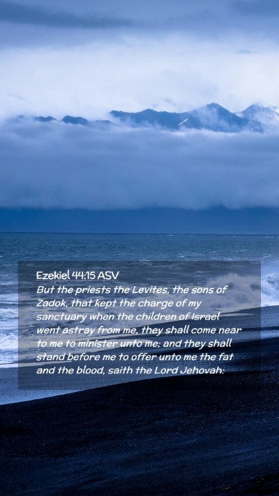 Picture 02 - Ezekiel 44:15 ASV Mobile Phone Wallpaper - But the priests the Levites, the sons of Zadok, - Mobile Bible Verse Wallpaper
