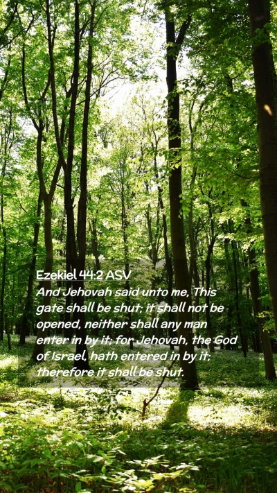 Picture 02 - Ezekiel 44:2 ASV Mobile Phone Wallpaper - And Jehovah said unto me, This gate shall be - Mobile Bible Verse Wallpaper