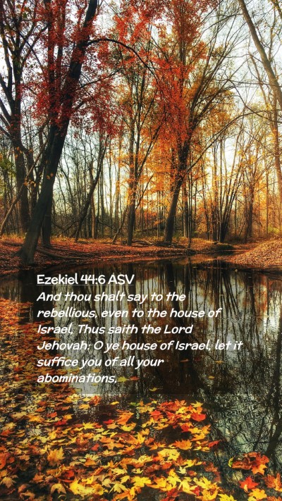 Picture 02 - Ezekiel 44:6 ASV Mobile Phone Wallpaper - And thou shalt say to the rebellious, even to the - Mobile Bible Verse Wallpaper