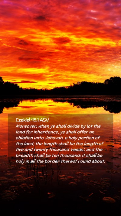 Picture 02 - Ezekiel 45:1 ASV Mobile Phone Wallpaper - Moreover, when ye shall divide by lot the land - Mobile Bible Verse Wallpaper