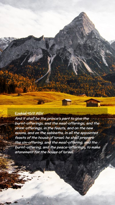 Picture 02 - Ezekiel 45:17 ASV Mobile Phone Wallpaper - And it shall be the prince's part to give the - Mobile Bible Verse Wallpaper