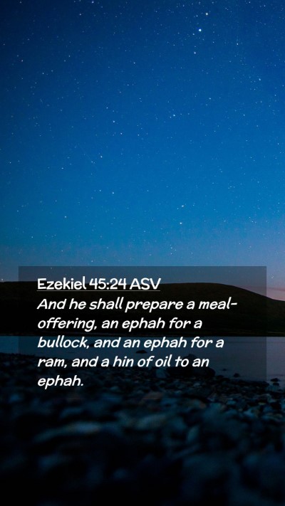 Picture 02 - Ezekiel 45:24 ASV Mobile Phone Wallpaper - And he shall prepare a meal-offering, an ephah - Mobile Bible Verse Wallpaper