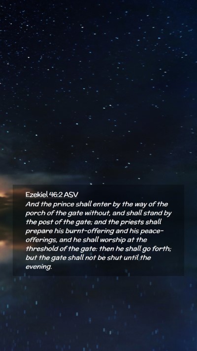 Picture 02 - Ezekiel 46:2 ASV Mobile Phone Wallpaper - And the prince shall enter by the way of the - Mobile Bible Verse Wallpaper