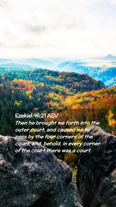 Picture 02 - Ezekiel 46:21 ASV Mobile Phone Wallpaper - Then he brought me forth into the outer court, - Mobile Bible Verse Wallpaper