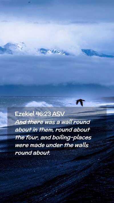 Picture 02 - Ezekiel 46:23 ASV Mobile Phone Wallpaper - And there was a wall round about in them, round - Mobile Bible Verse Wallpaper