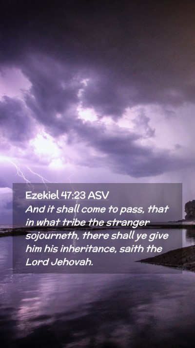 Picture 02 - Ezekiel 47:23 ASV Mobile Phone Wallpaper - And it shall come to pass, that in what tribe the - Mobile Bible Verse Wallpaper