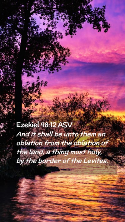 Picture 02 - Ezekiel 48:12 ASV Mobile Phone Wallpaper - And it shall be unto them an oblation from the - Mobile Bible Verse Wallpaper