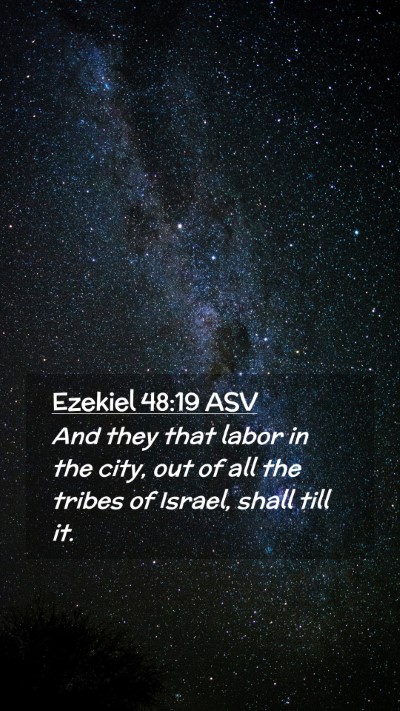 Picture 02 - Ezekiel 48:19 ASV Mobile Phone Wallpaper - And they that labor in the city, out of all the - Mobile Bible Verse Wallpaper