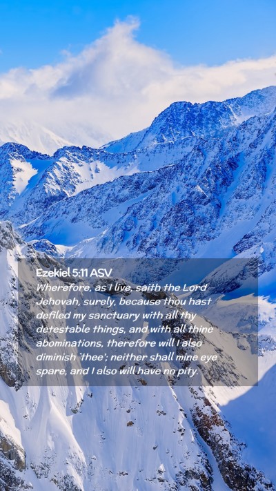 Picture 02 - Ezekiel 5:11 ASV Mobile Phone Wallpaper - Wherefore, as I live, saith the Lord Jehovah, - Mobile Bible Verse Wallpaper