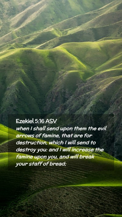 Picture 02 - Ezekiel 5:16 ASV Mobile Phone Wallpaper - when I shall send upon them the evil arrows of - Mobile Bible Verse Wallpaper