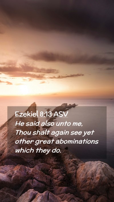 Picture 02 - Ezekiel 8:13 ASV Mobile Phone Wallpaper - He said also unto me, Thou shalt again see yet - Mobile Bible Verse Wallpaper