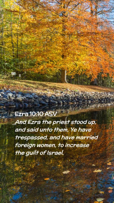 Picture 02 - Ezra 10:10 ASV Mobile Phone Wallpaper - And Ezra the priest stood up, and said unto them, - Mobile Bible Verse Wallpaper