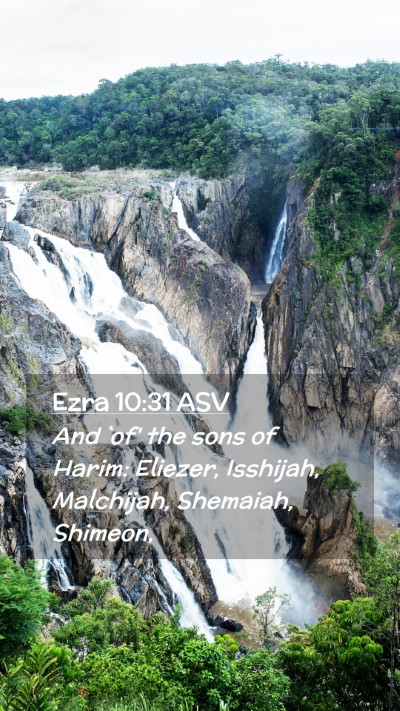 Picture 02 - Ezra 10:31 ASV Mobile Phone Wallpaper - And `of' the sons of Harim: Eliezer, Isshijah, - Mobile Bible Verse Wallpaper