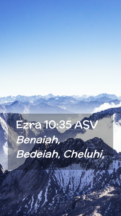 Picture 02 - Ezra 10:35 ASV Mobile Phone Wallpaper - Benaiah, Bedeiah, - Mobile Bible Verse Wallpaper