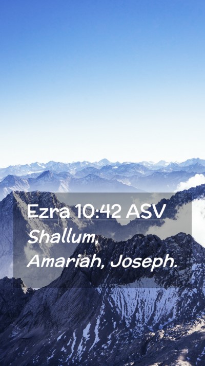 Picture 02 - Ezra 10:42 ASV Mobile Phone Wallpaper - Shallum, Amariah, - Mobile Bible Verse Wallpaper