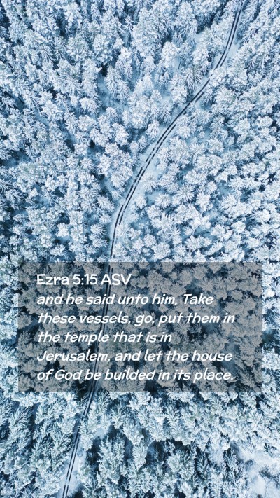 Picture 02 - Ezra 5:15 ASV Mobile Phone Wallpaper - and he said unto him, Take these vessels, go, put - Mobile Bible Verse Wallpaper